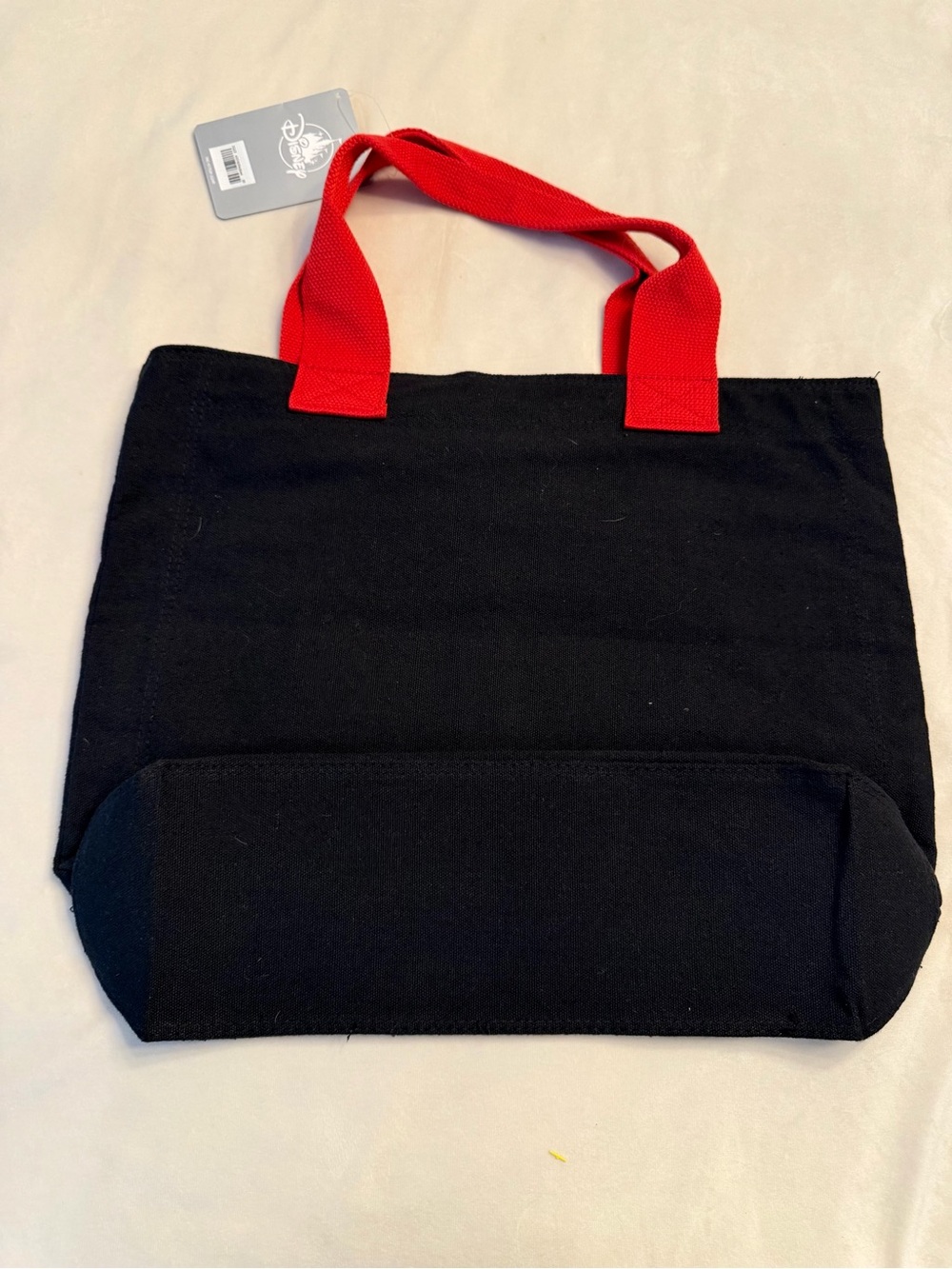 NWT! Disney Parks Black Embroidered Canvas Tote with Red Handles - Picture 5 of 10